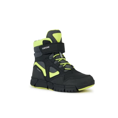 Geox fiú zárt cipő - J369XB 0CEFU C0802 fekete/lime - vízálló